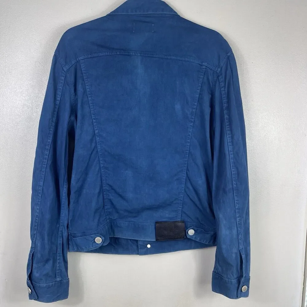 Monfrère Dean Denim Jean Jacket Women Size M Indigo‎ Blue Dipped Dye Unisex